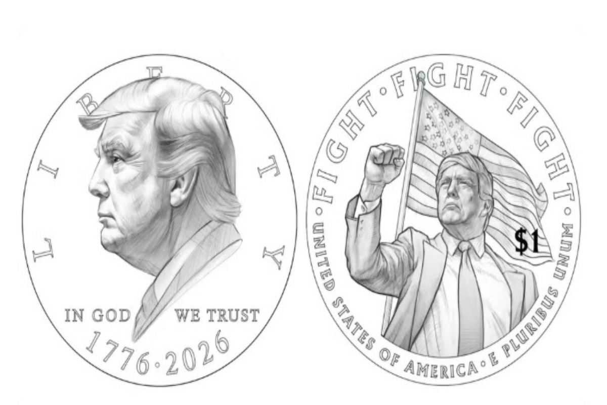 Tesouro propõe moeda de Trump para os 250 anos dos EUA