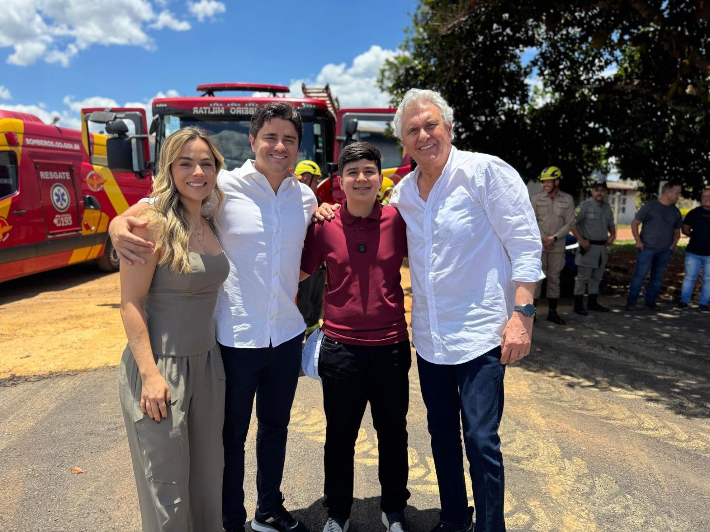 Jovem liderança Glaubinho participa de agenda oficial ao lado do governador Ronaldo Caiado