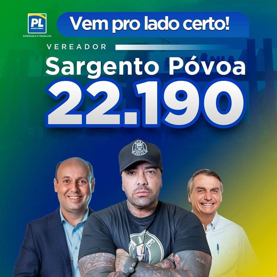 Preso por tortura e extorsão, Sargento Póvoa foi candidato a vereador pelo PL e tinha discurso moralista e anticrime