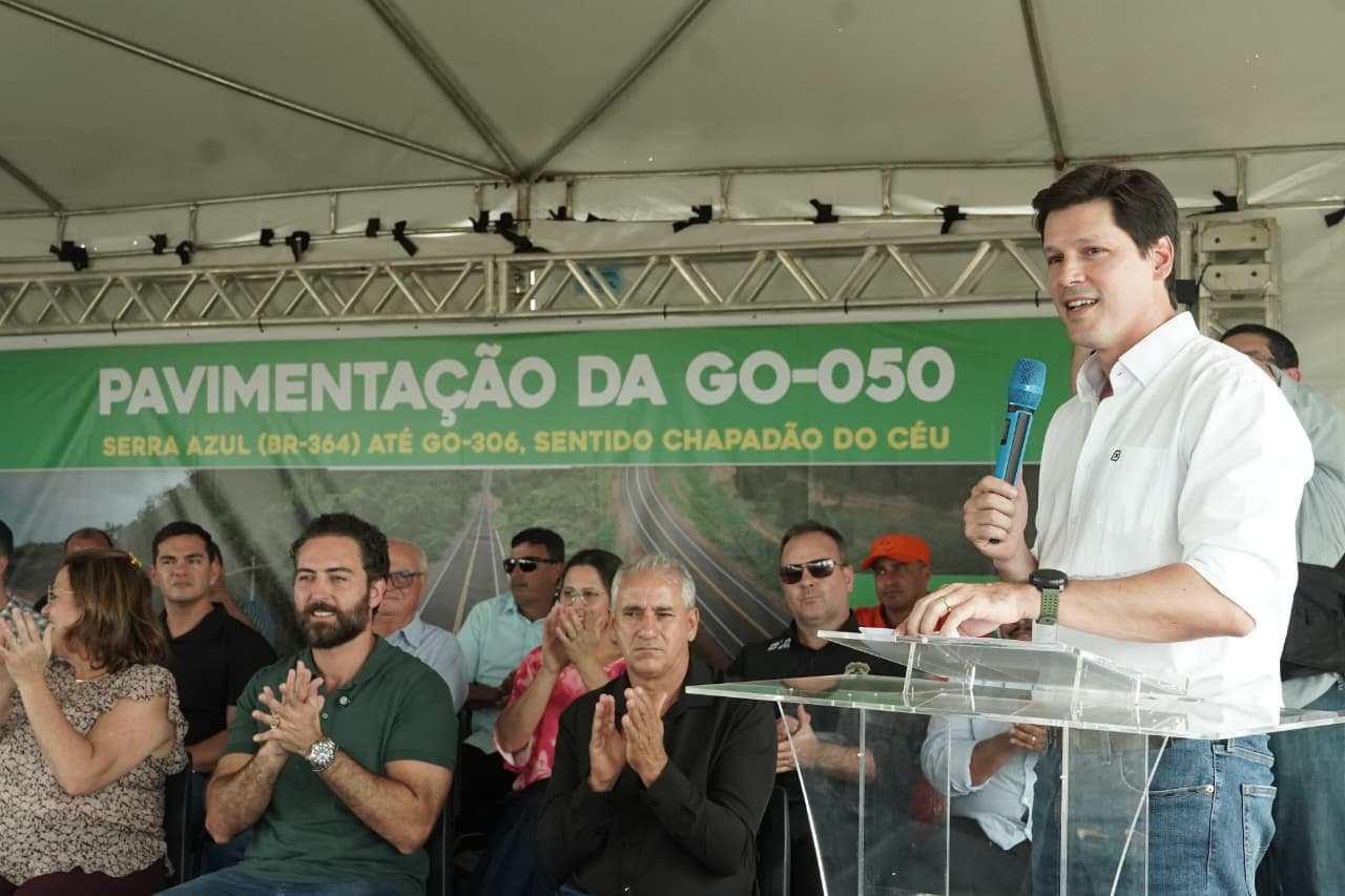 Caiado e Daniel Vilela inauguram a revitalização da GO-050 em Chapadão do Céu