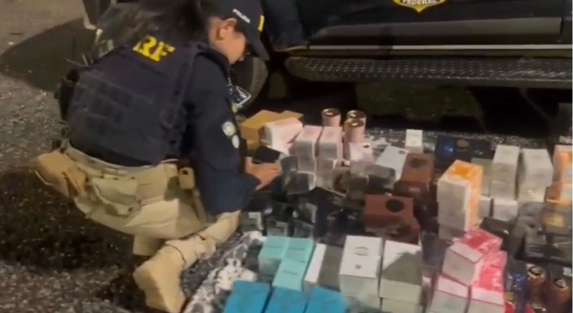 PRF apreende vasta carga de contrabando e pistola ligada a homicídio em Cristalina (GO)