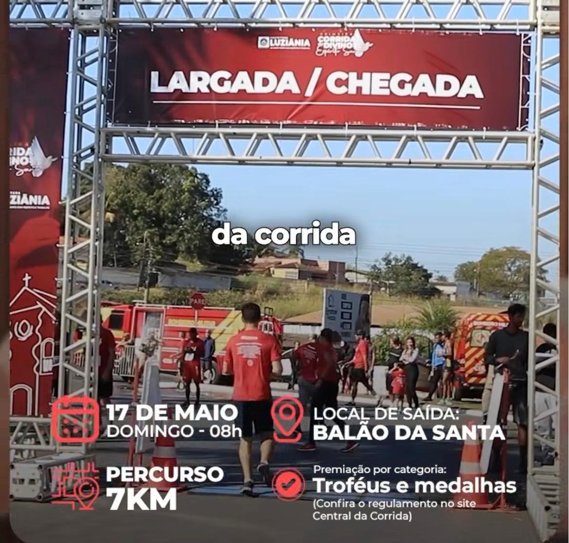 Luziânia se prepara para a terceira edição da Corrida do Divino Espírito Santo