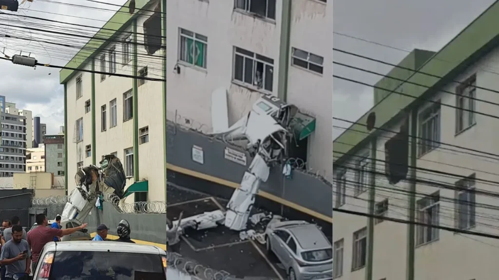 Aeronave de pequeno porte colide com prédio em Belo Horizonte