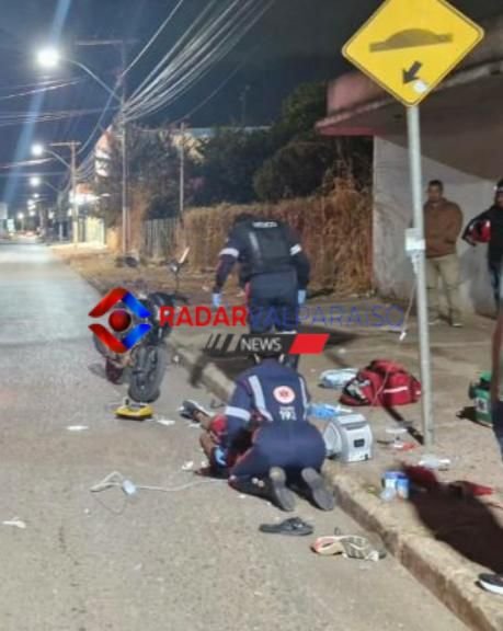 Acidente de moto em Valparaíso resulta em uma vítima fatal e uma ferida