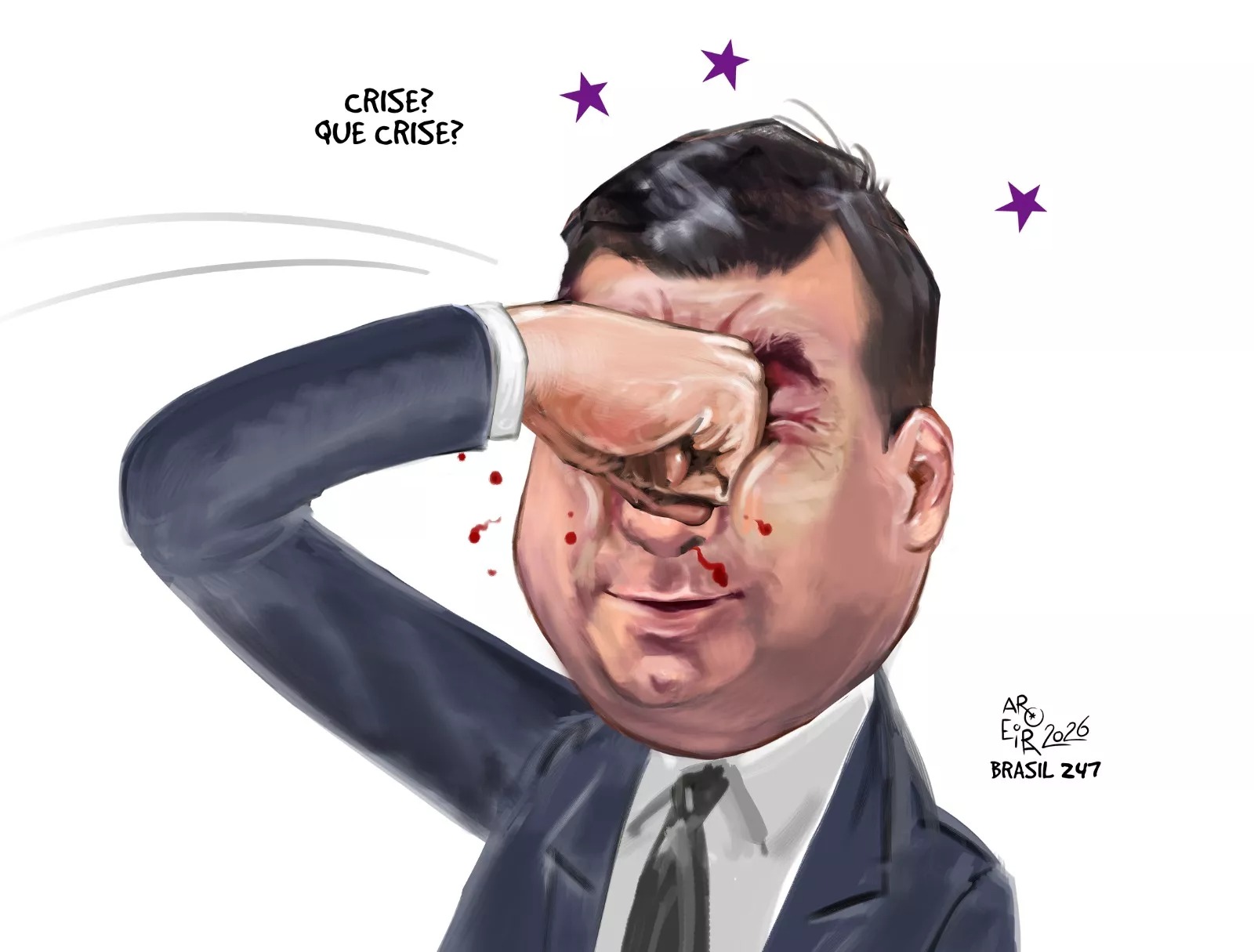 Aroeira lança nova charge com seu humor característico