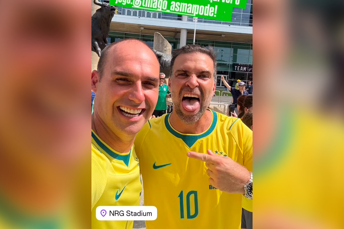 Eduardo Bolsonaro, condenado pelo STF, acompanha jogos da Copa do Mundo nos EUA
