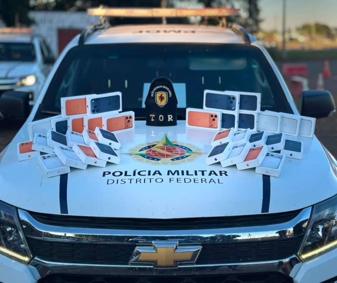 PMDF apreende 34 iPhones avaliados em R$ 300 mil em ação contra descaminho no Gama