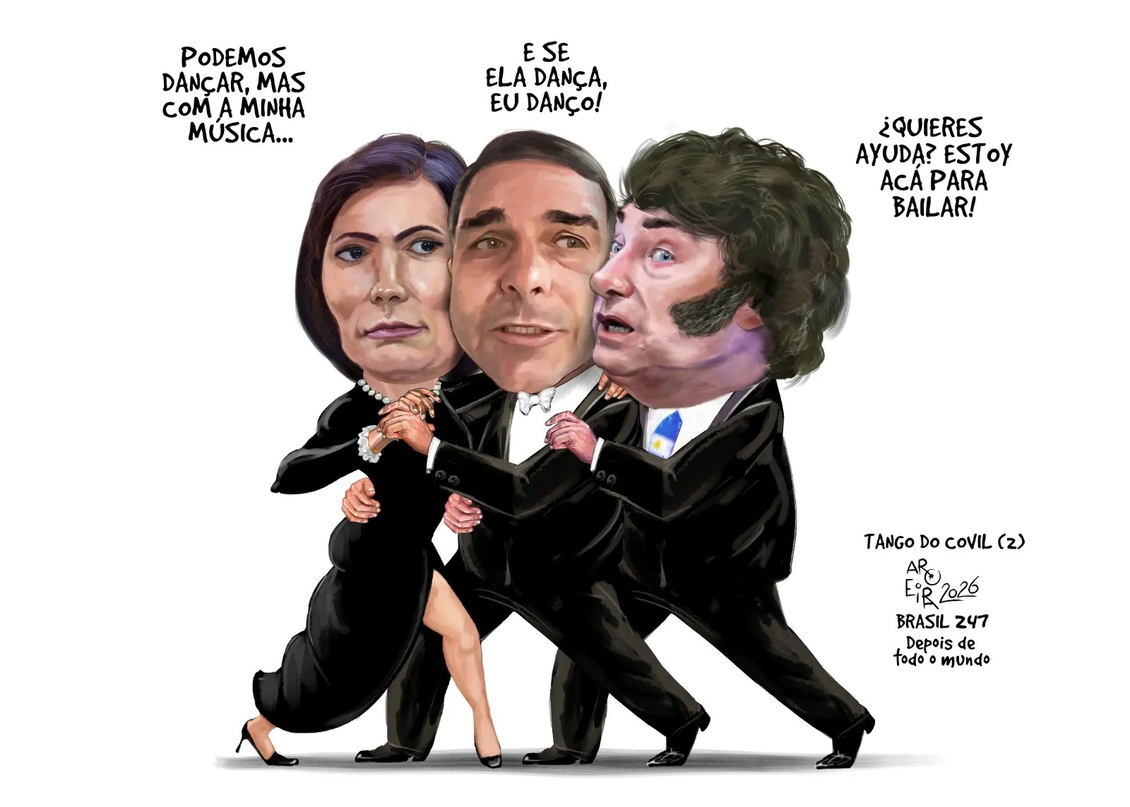 A charge do Aroeira traz uma reflexão bem-humorada sobre o cenário atual