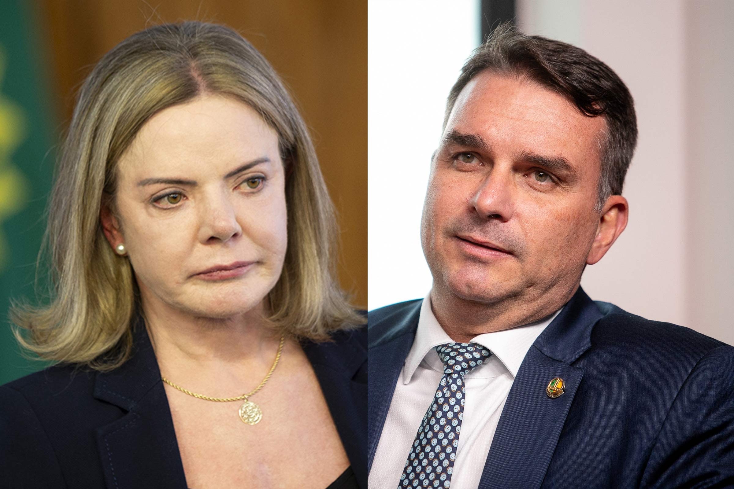 Gleisi Hoffmann rebate Flávio Bolsonaro sobre Lei Maria da Penha e o chama de 