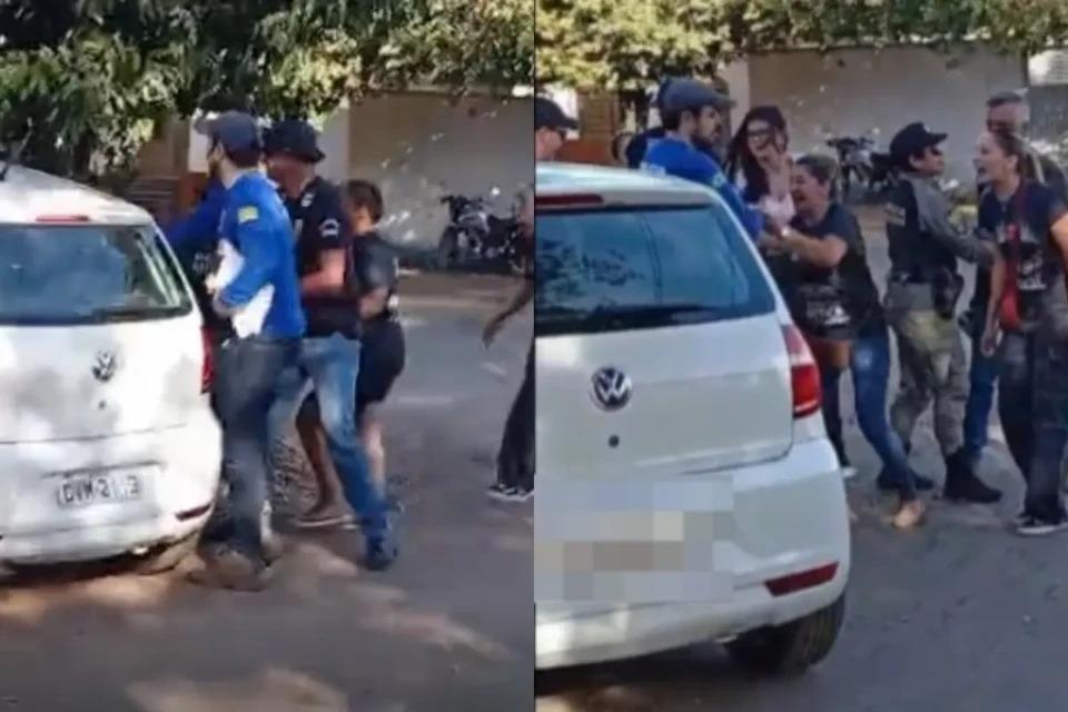 Mulher investigada por homicídio em Goiás quase é linchada após reconstituição