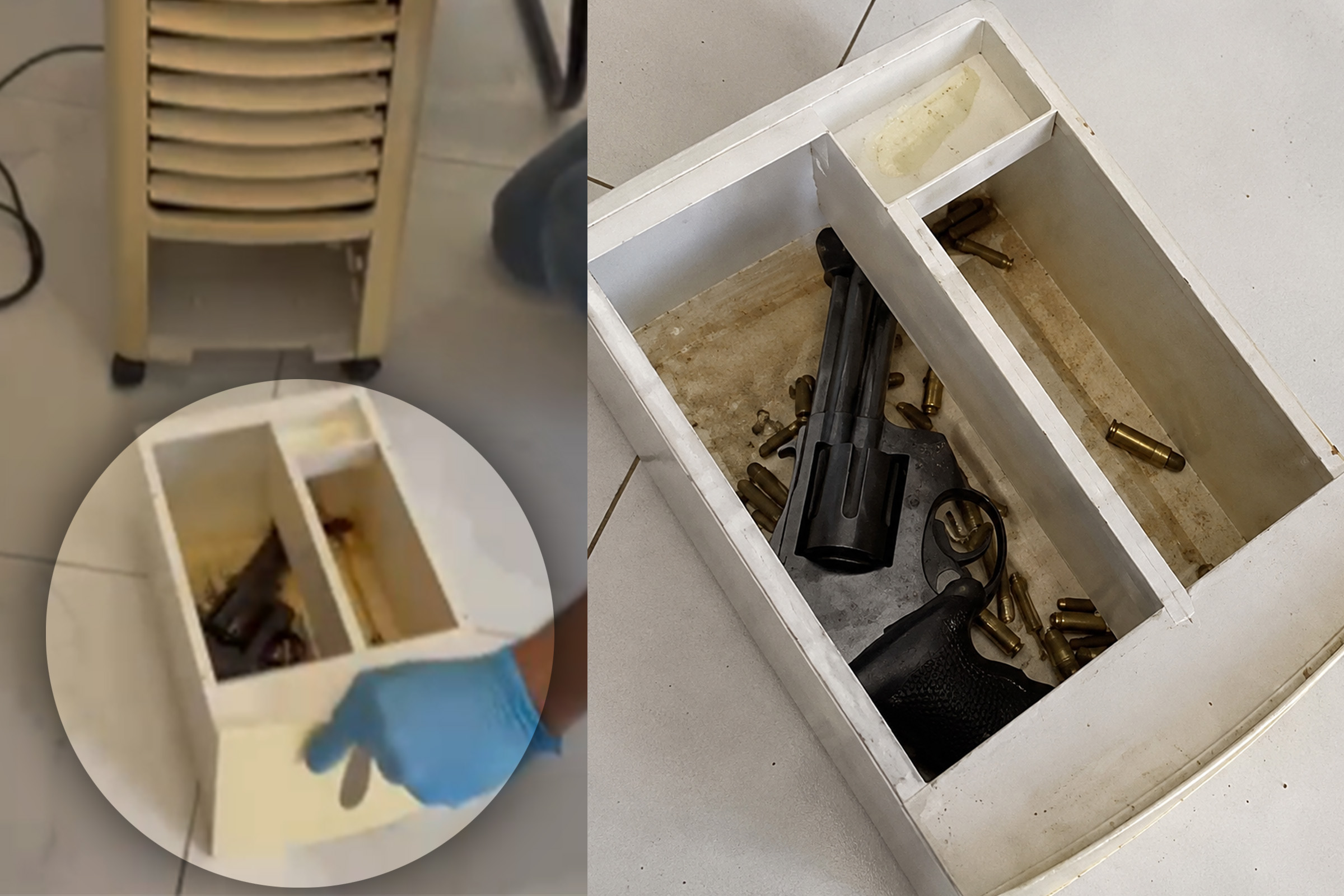 Suspeito de duplo homicídio em condomínio do DF escondia arma em ar-condicionado