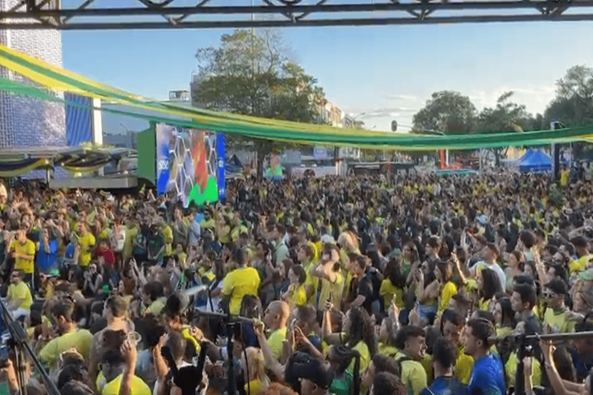 5 mil torcedores reagem aos pênaltis do Brasil em evento no DF