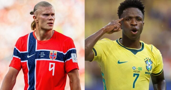 Vini Jr. e Haaland brilham antes do confronto decisivo nas oitavas da Copa do Mundo