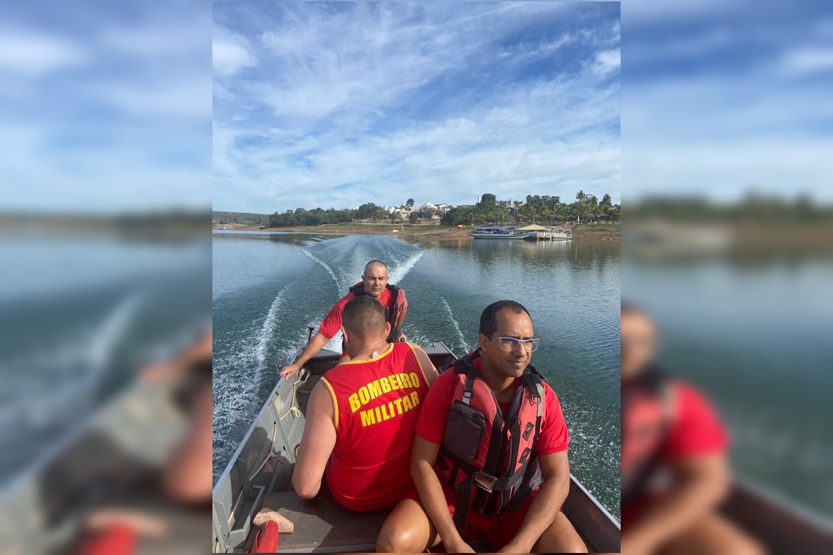 Queda de avião em Caldas Novas deixa duas pessoas resgatadas no Lago Corumbá