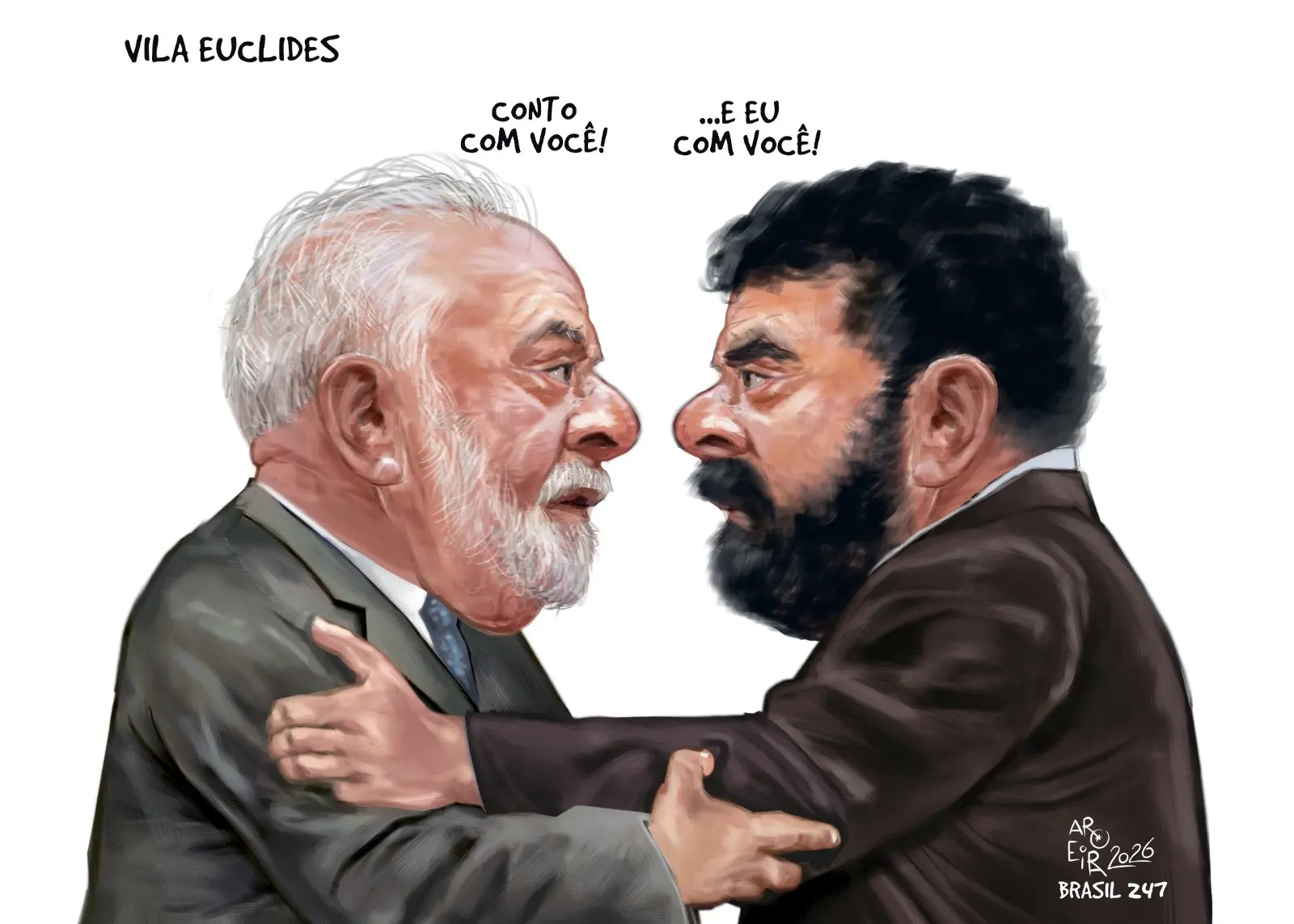 A charge do Aroeira traz uma reflexão bem-humorada sobre a política.