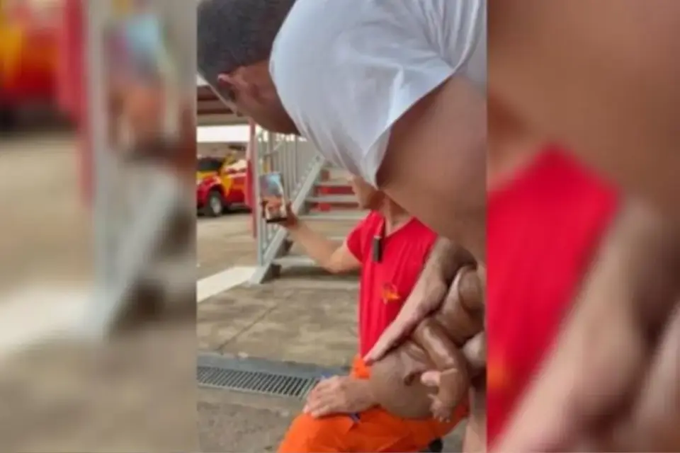 Bombeiro faz videochamada e orienta mãe a salvar criança engasgada em Goianésia