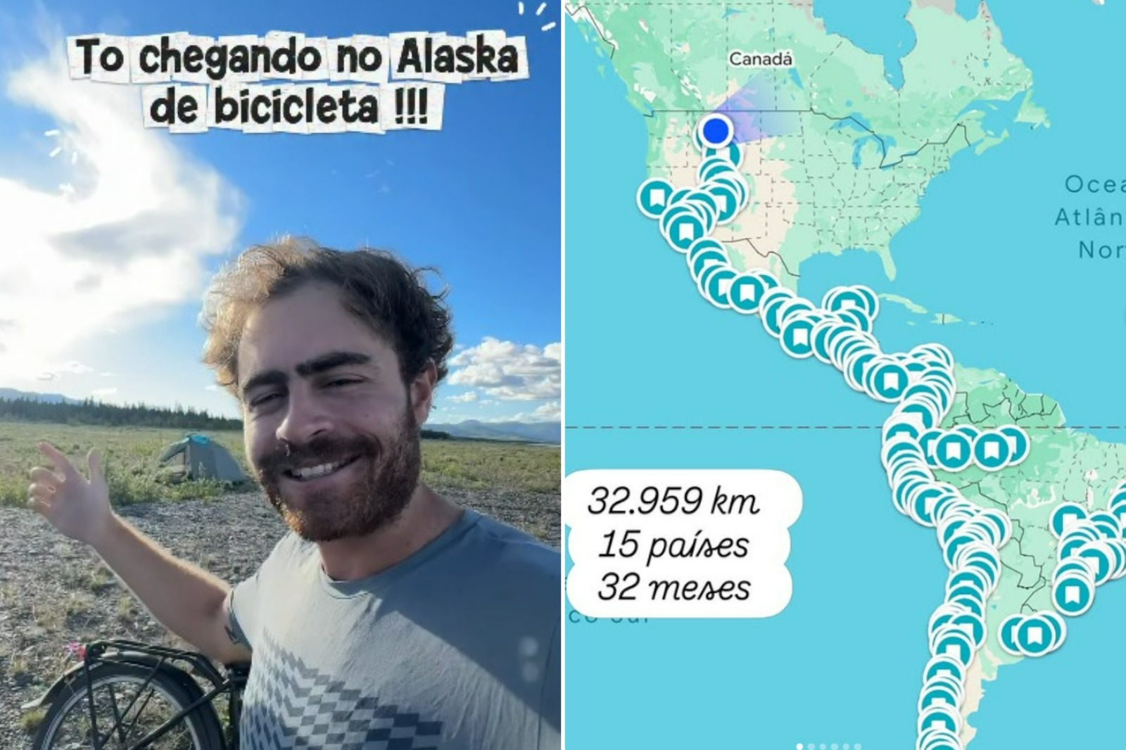 Ciclista mineiro conclui viagem épica de bicicleta e cruza as Américas