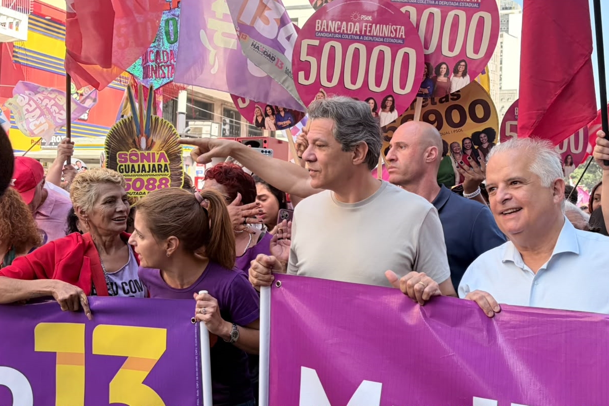 Fernando Haddad inicia campanha em São Paulo com foco em mulheres