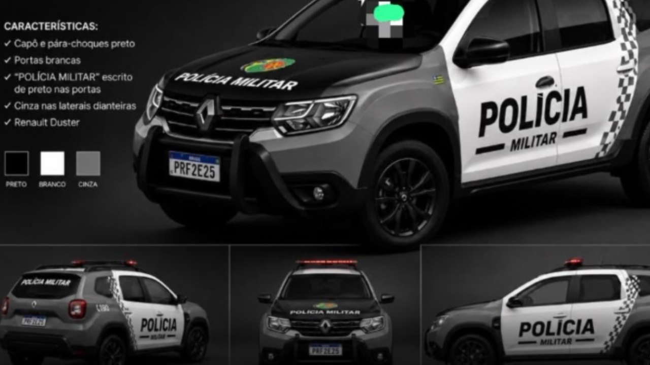 Nova identidade visual da PMGO substitui azul por cinza nas viaturas