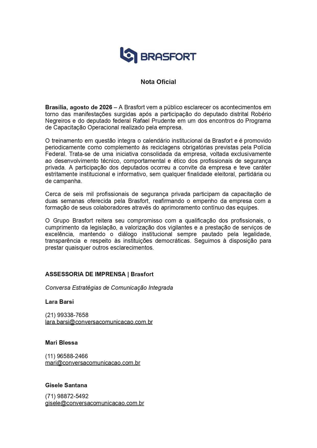 nota oficial