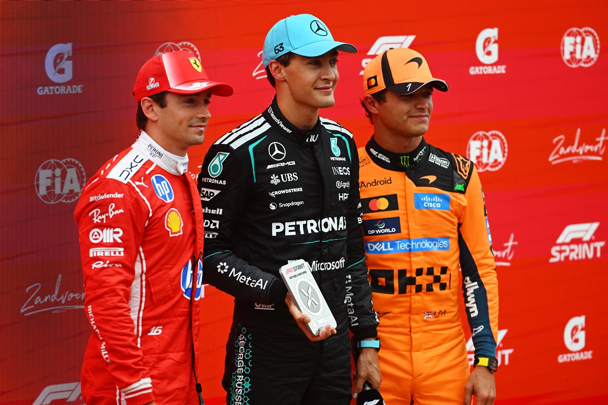 Russell vence corrida sprint do GP da Holanda de ponta a ponta