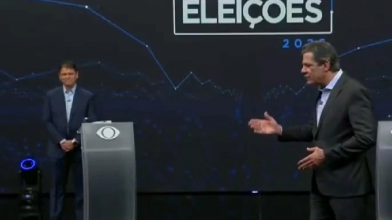 Debate em SP: Haddad e Tarcísio batem boca sobre tráfico e clima esquenta