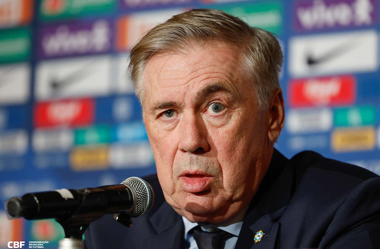 Carlo Ancelotti inicia novo ciclo na Seleção Brasileira com desfalques