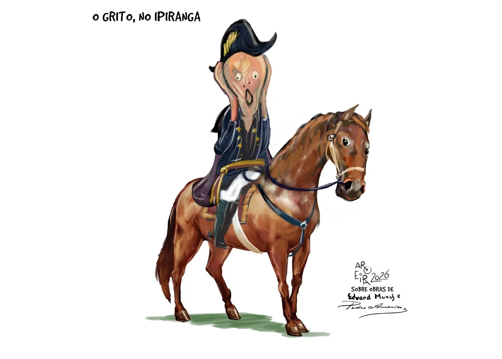 Confira a nova publicação da Charge do Aroeira com sátira e humor