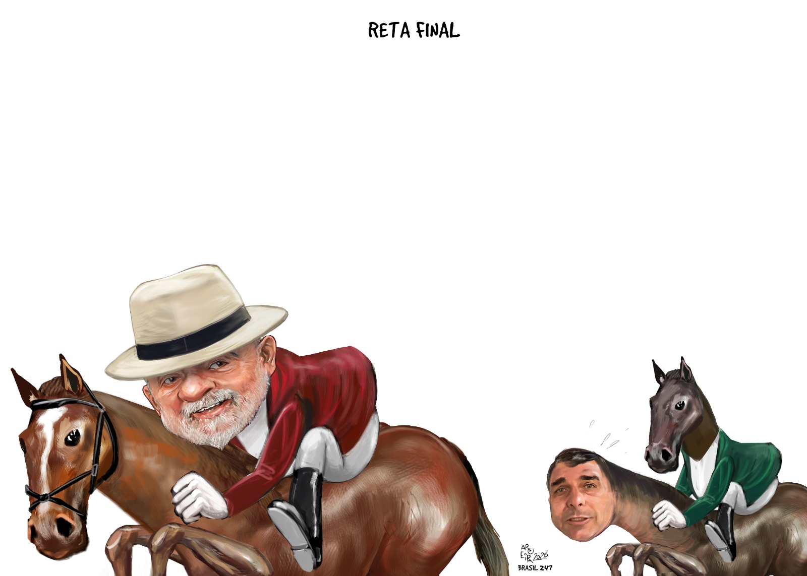 Confira a nova charge do Aroeira em destaque na seção de humor