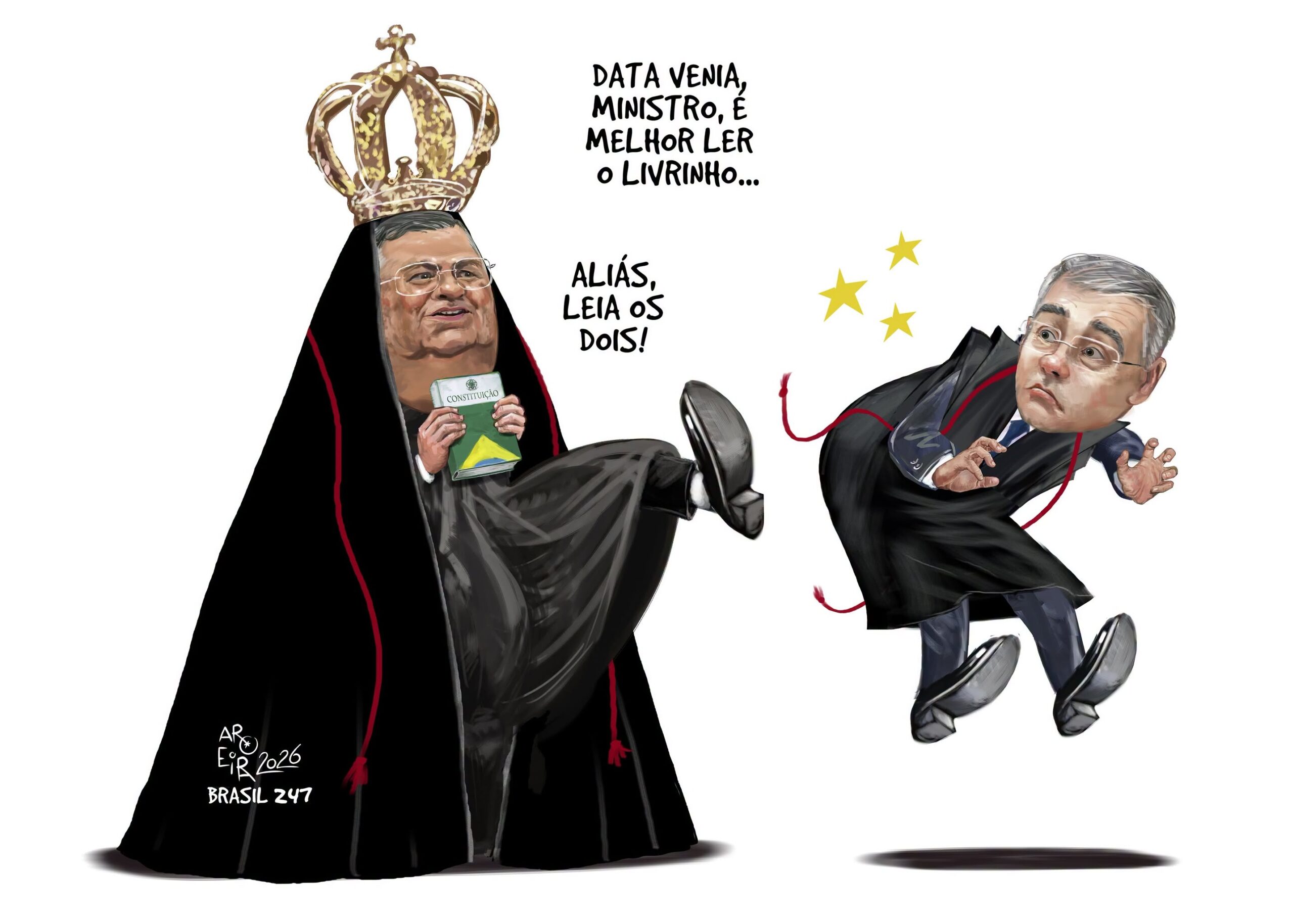 Nova charge do aroeira traz reflexão sobre o cenário atual