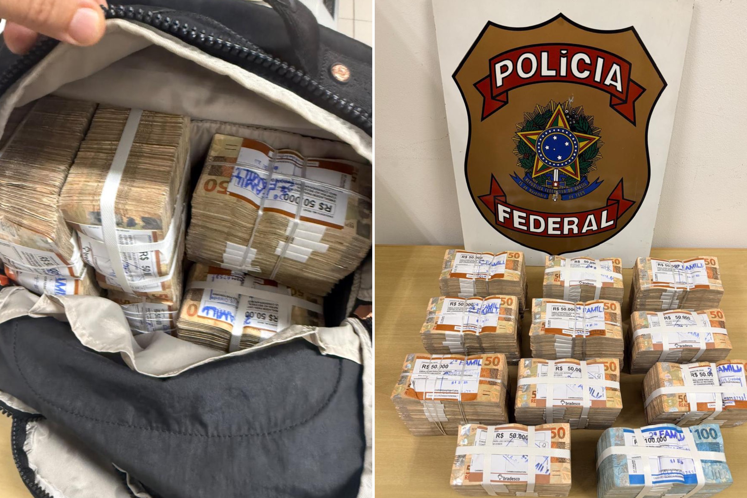 PF investiga suspeita de crime eleitoral após apreender R$ 600 mil em mochila