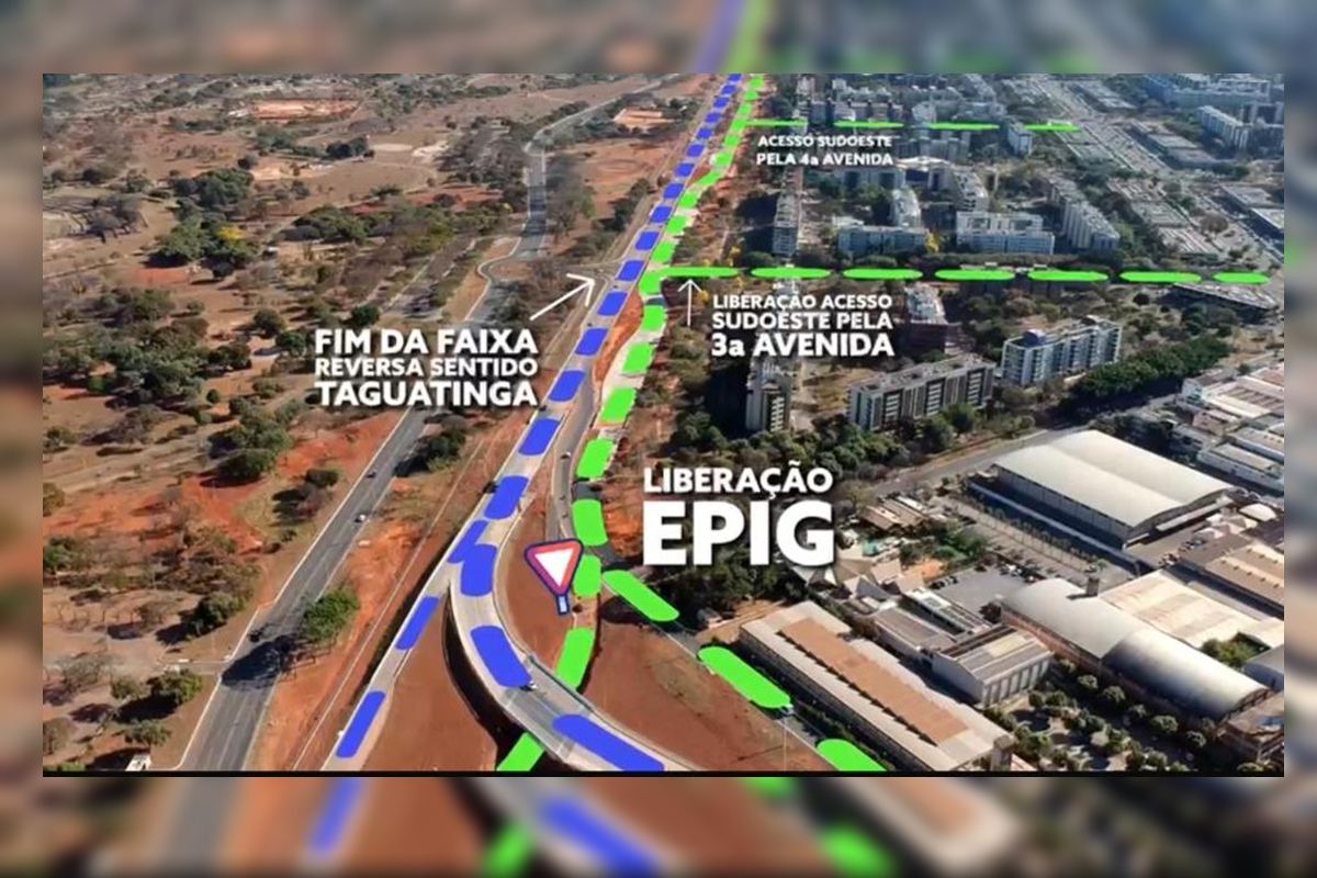 Com avanço das obras na Epig, nova pista de concreto é liberada rumo a Taguatinga