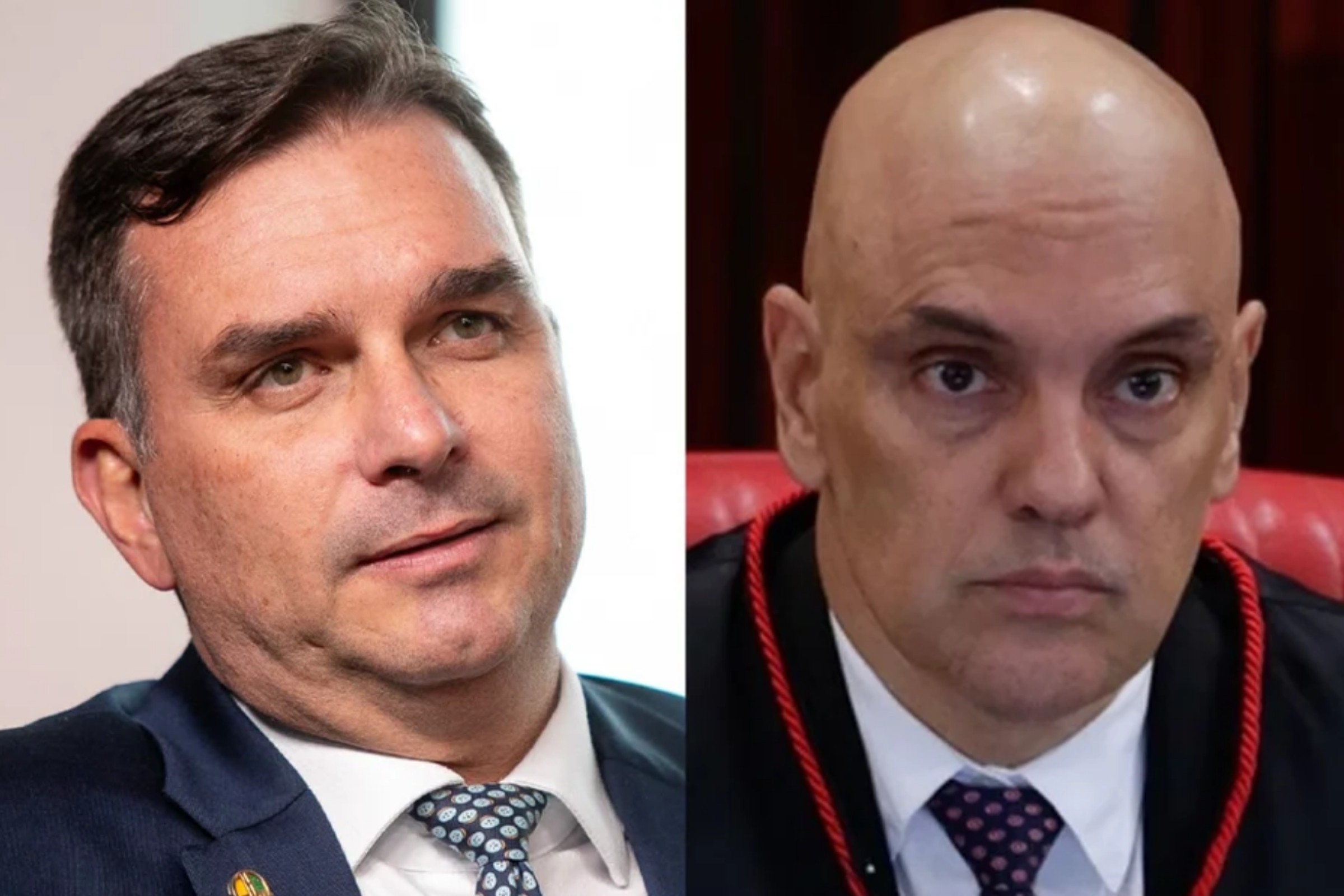 Flávio Bolsonaro critica Alexandre de Moraes após vídeo em avião privado
