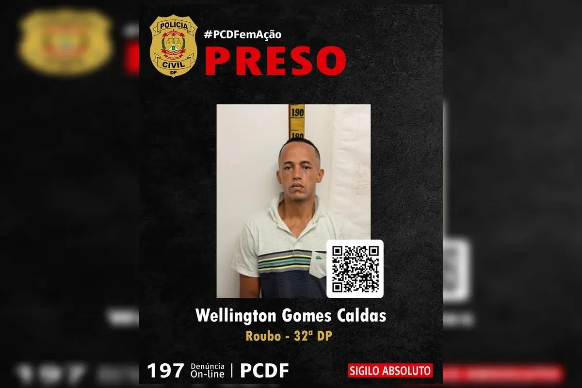 Série de roubos a pedestres resulta em prisão no DF