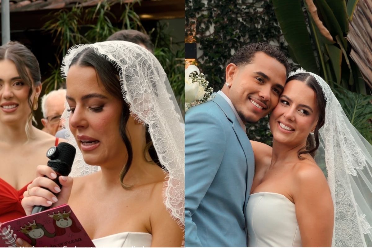 Noiva emociona web ao ler diário da adolescência durante o casamento