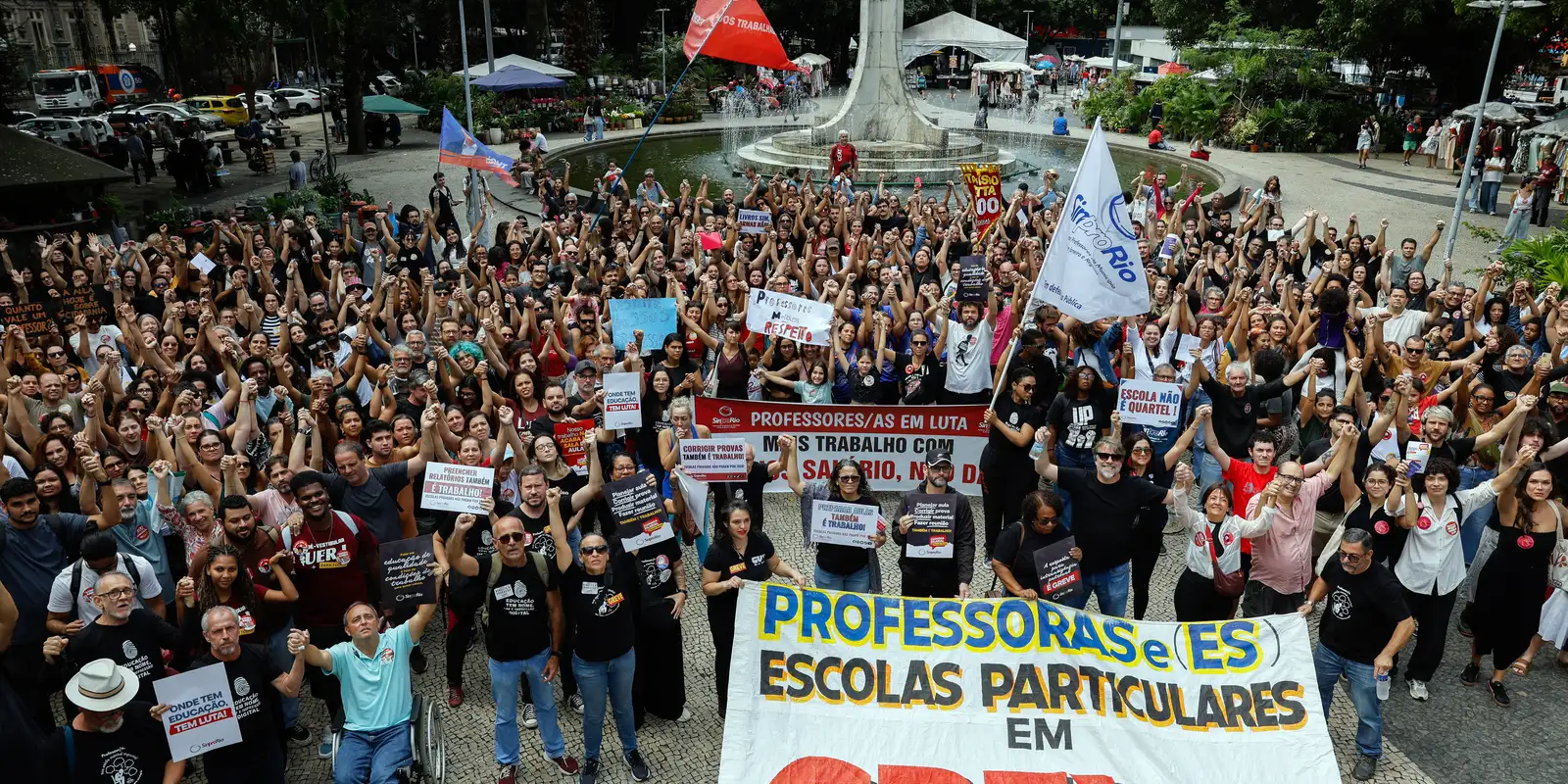 A greve de professores no Rio paralisa escolas privadas por reajuste salarial