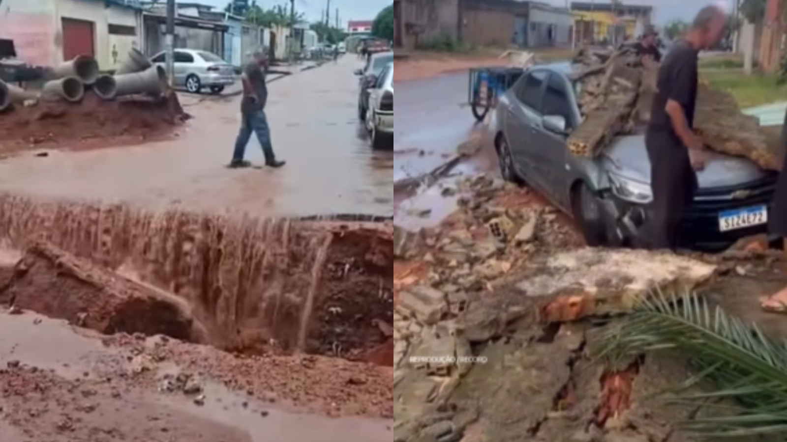Forte temporal em Valparaíso de Goiás causa estragos e transtornos