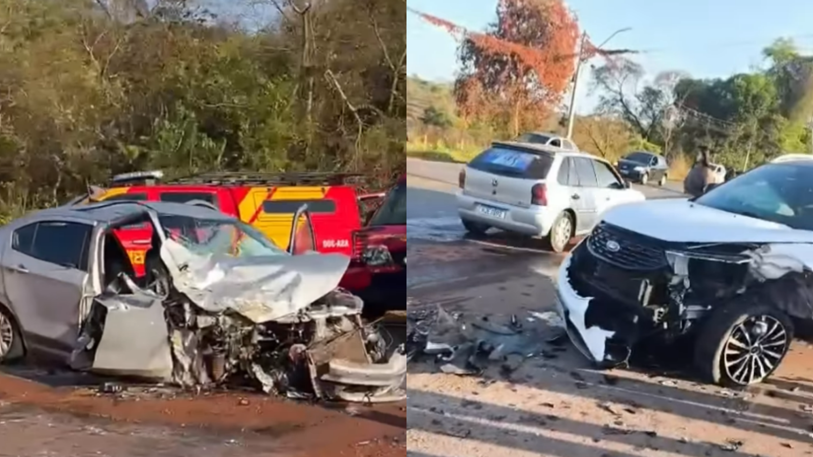 Grave acidente na GO-462 em Goiânia deixa quatro pessoas feridas