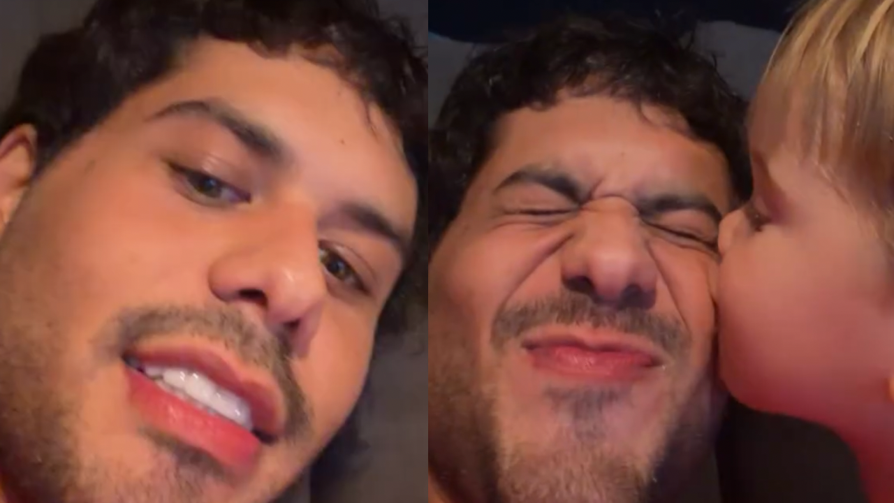 Zé Felipe registra José Leonardo pedindo para ver Shrek e brinca na web