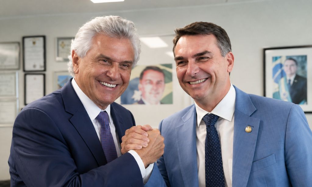 Ronaldo Caiado apoia Flávio Bolsonaro no segundo turno da eleição presidencial