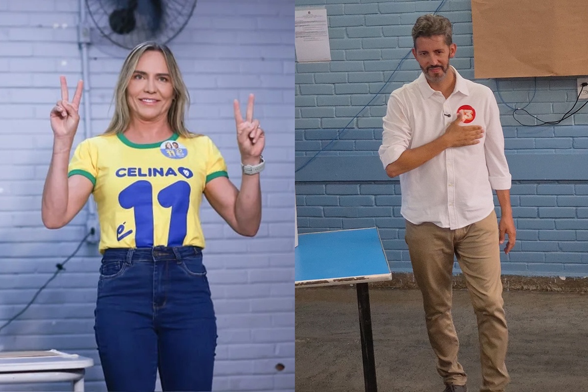 Celina e Grass votam e acompanham a apuração para o Governo do Distrito Federal