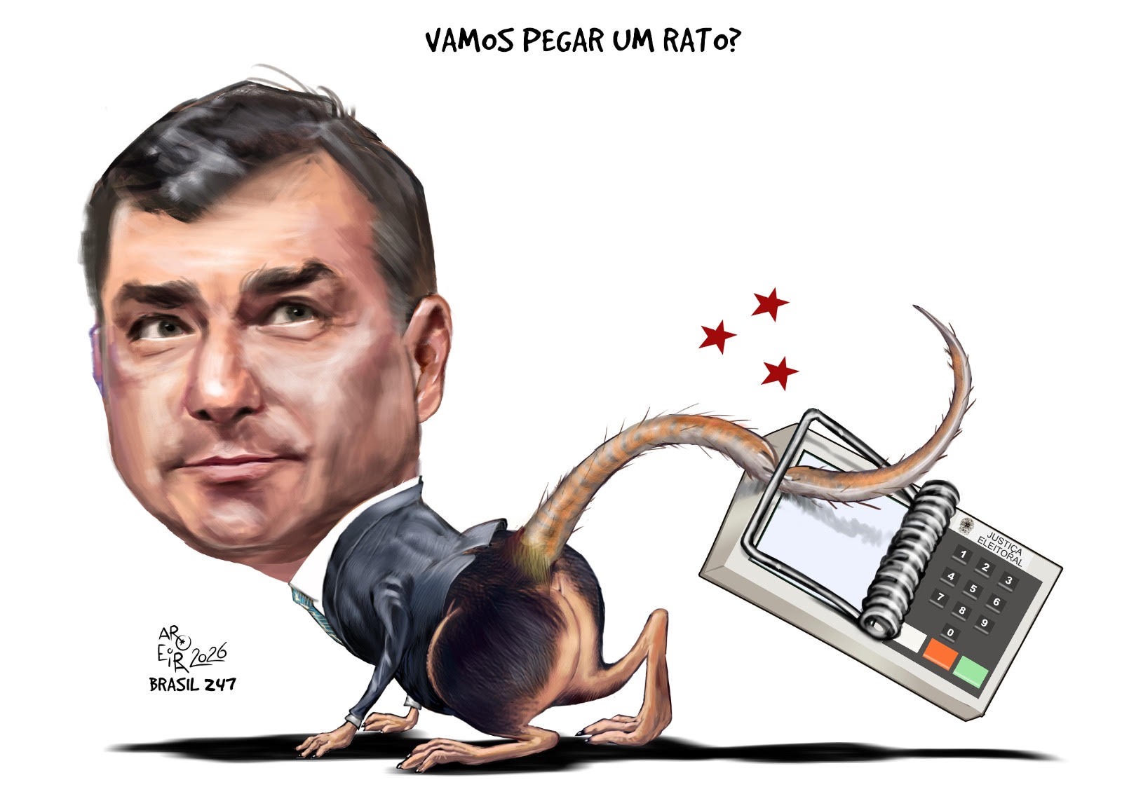 Confira a nova charge do Aroeira sobre os destaques do dia