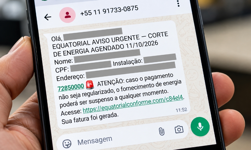Golpistas usam nome da Equatorial Goiás para enviar faturas falsas na região
