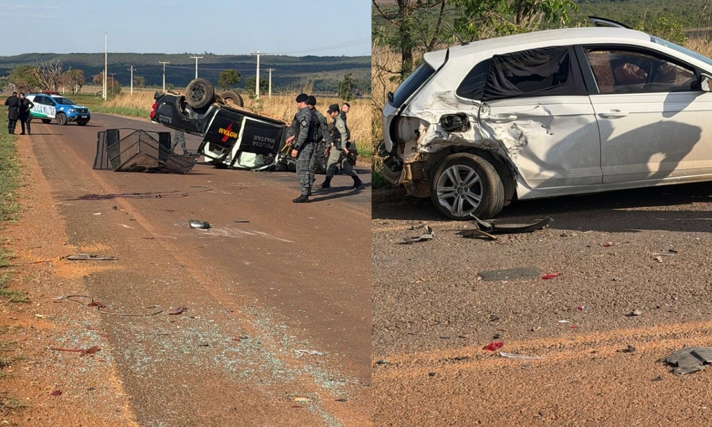 Acidente entre viatura da Rotam e carro deixa policial militar morto em Luziânia