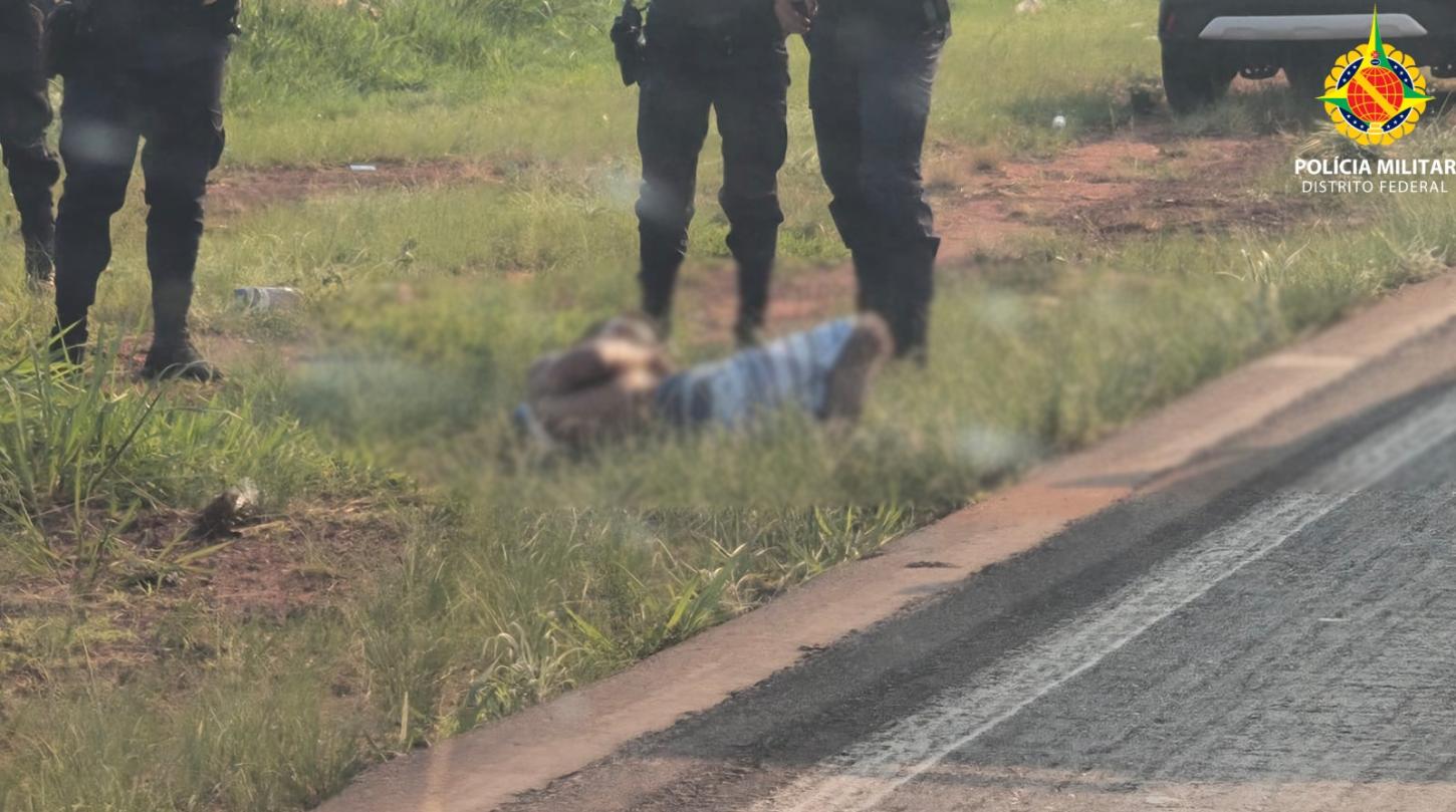 Homem suspeito de feminicídio em Ceilândia pula de passarela e sobrevive