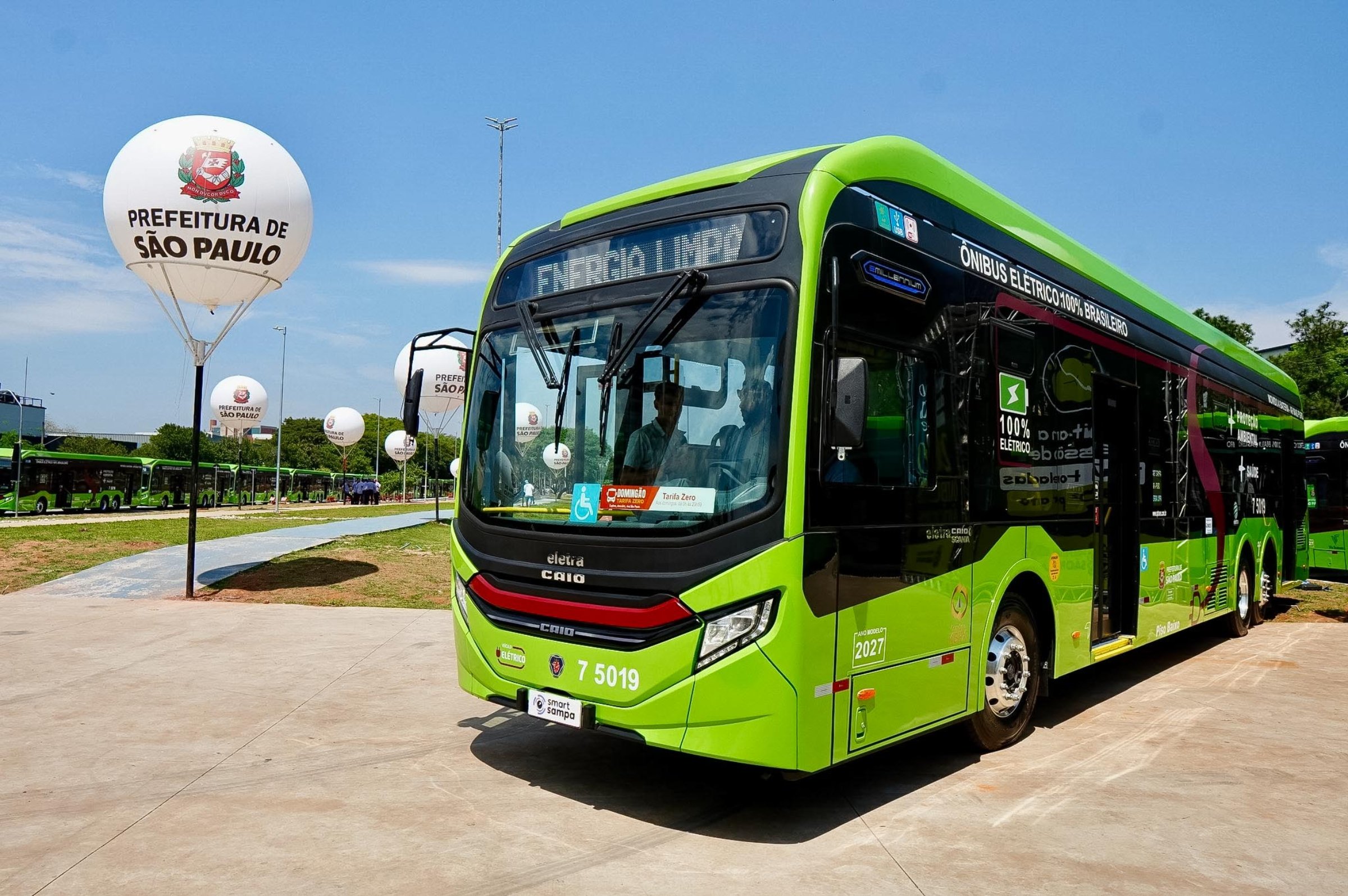 São Paulo atinge marco histórico com nova frota de ônibus elétricos