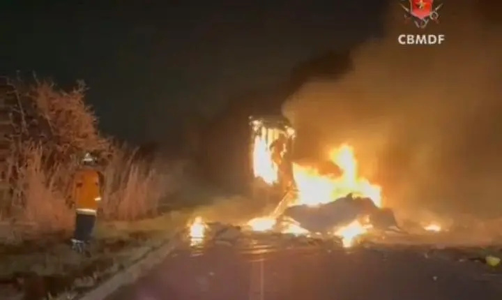 Acidente grave na br-060 deixa dois mortos carbonizados