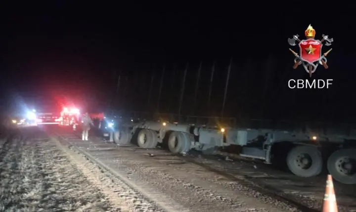 Grave acidente em Planaltina deixa um morto após colisão na DF-250