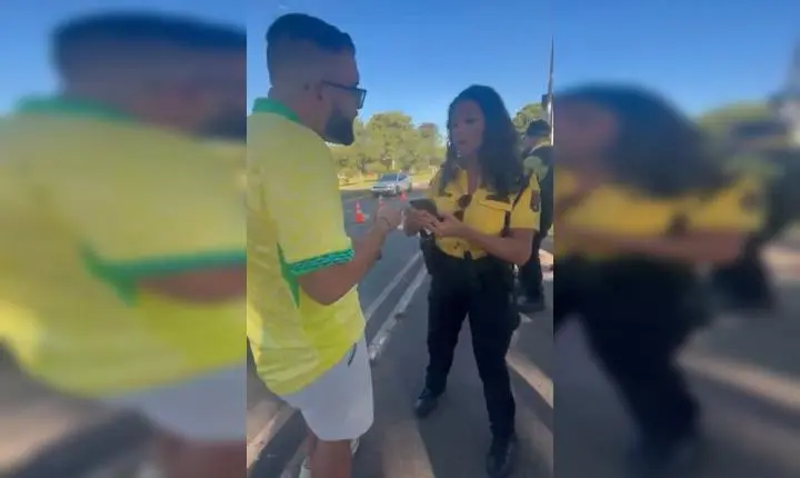 Discussão acalorada entre advogado e agente do Detran-DF marca blitz em Taguatinga