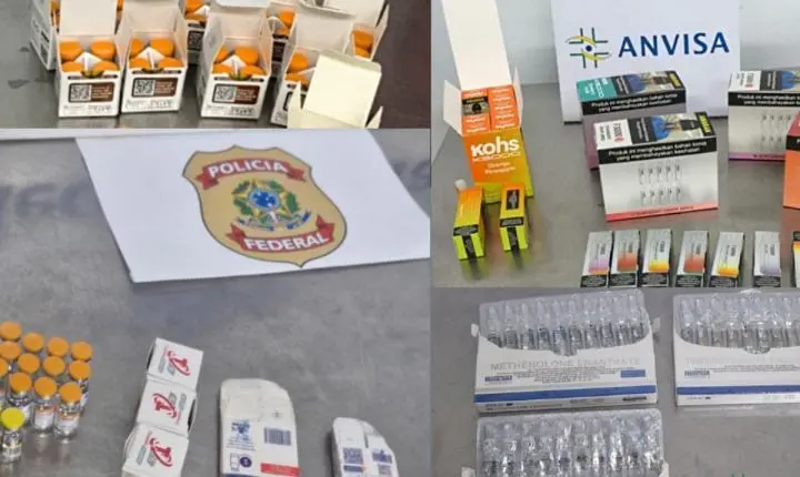 Anvisa apreende tirzepatida e anabolizantes irregulares no Galeão